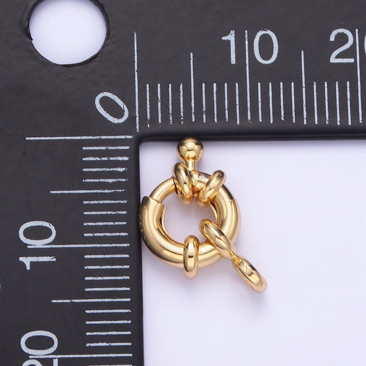 24K Gold Filled 9mm Single Nautical Sailor Clasps Closure Findings | Z790