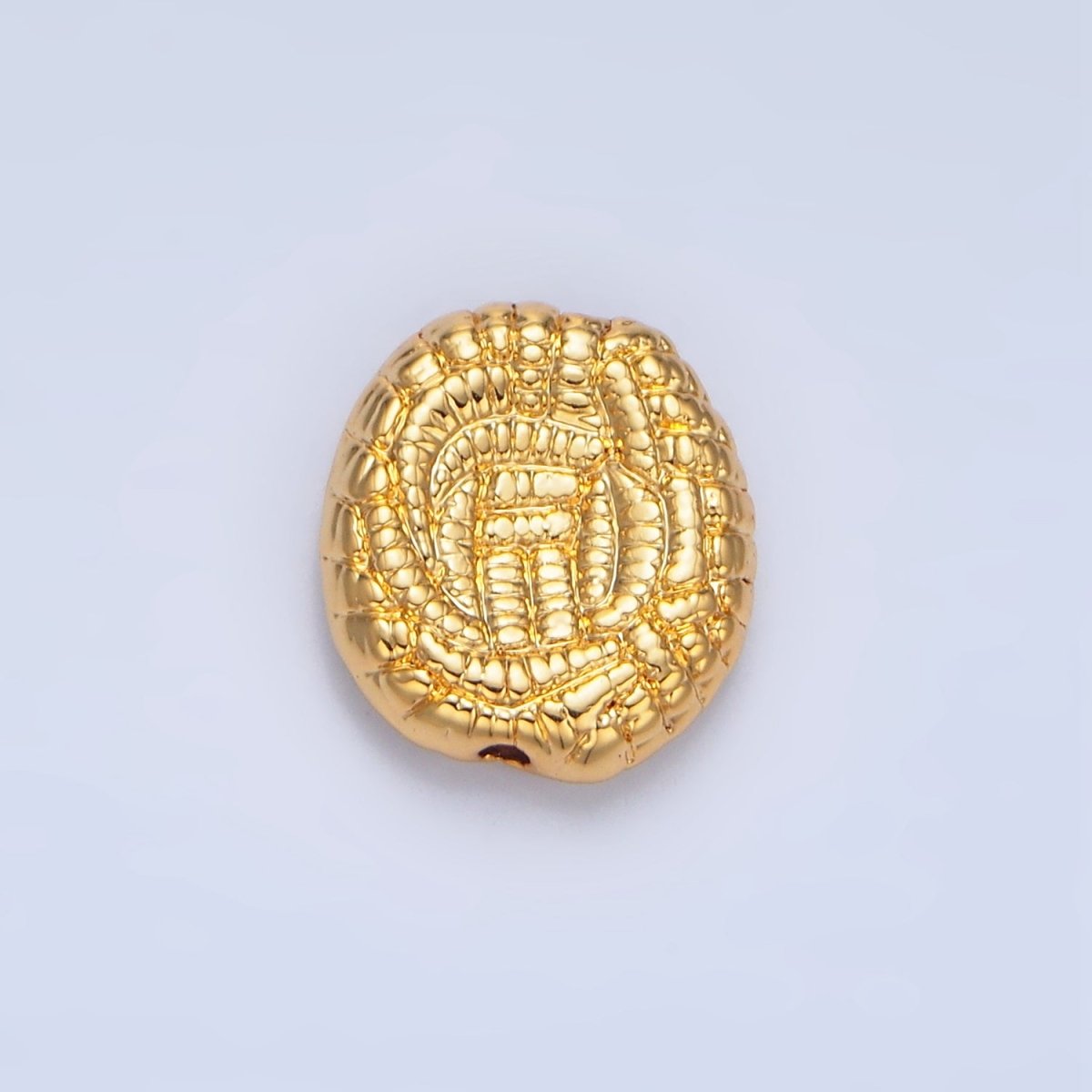 24K Gold Filled 14mm Multiple Rope Croissant Bead | B186