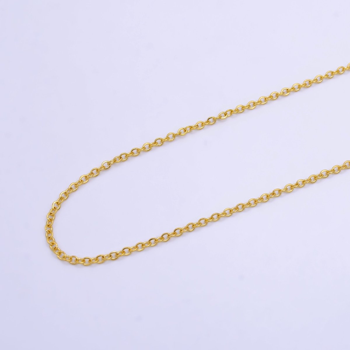 24K Gold Filled 1.5mm Cable Chain 17.5 Inch Necklace w. Extender | WA-2502