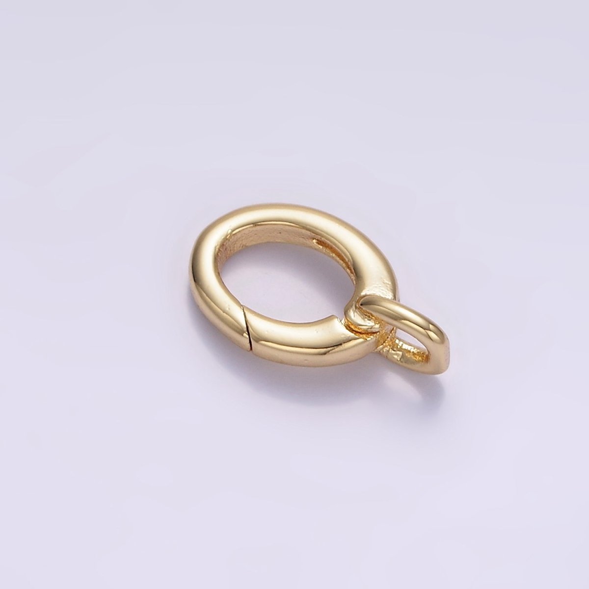 24K Gold Filled 15mm Oval Push Gate Enhancer Findings in Gold & Silver | Z808