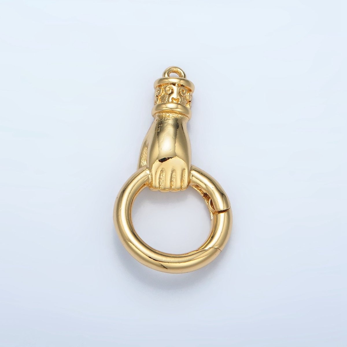 24K Gold Filled 15mm Push Gate Hand Fist Gesture Findings | Z875
