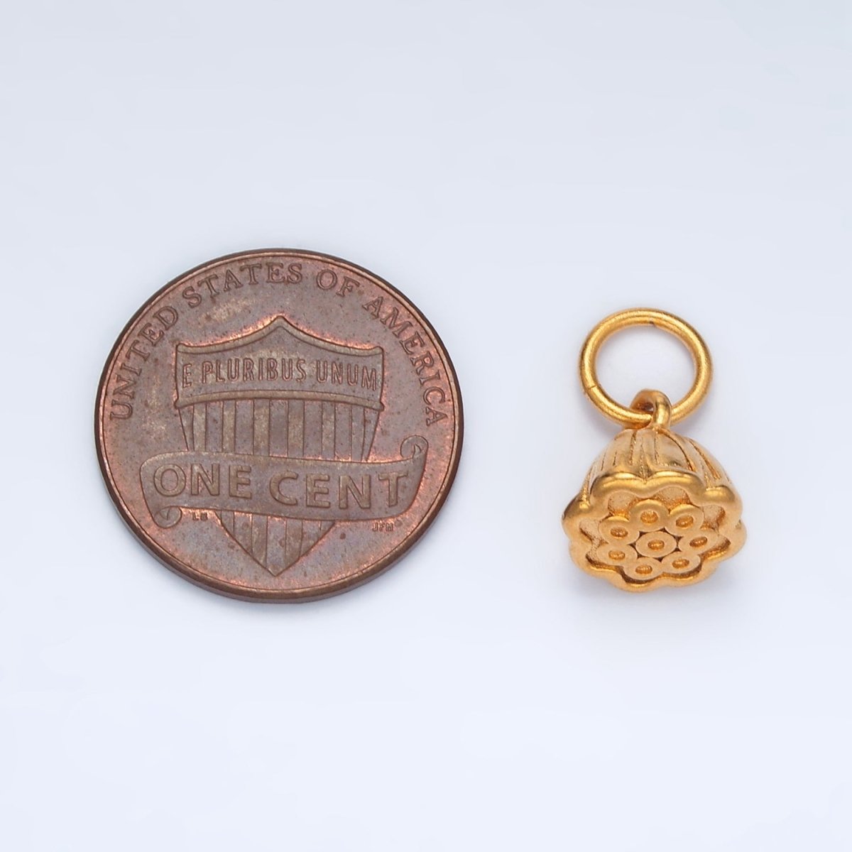 24K Gold Filled 15mm Rose Flower Mini Add-On Charm | AG868