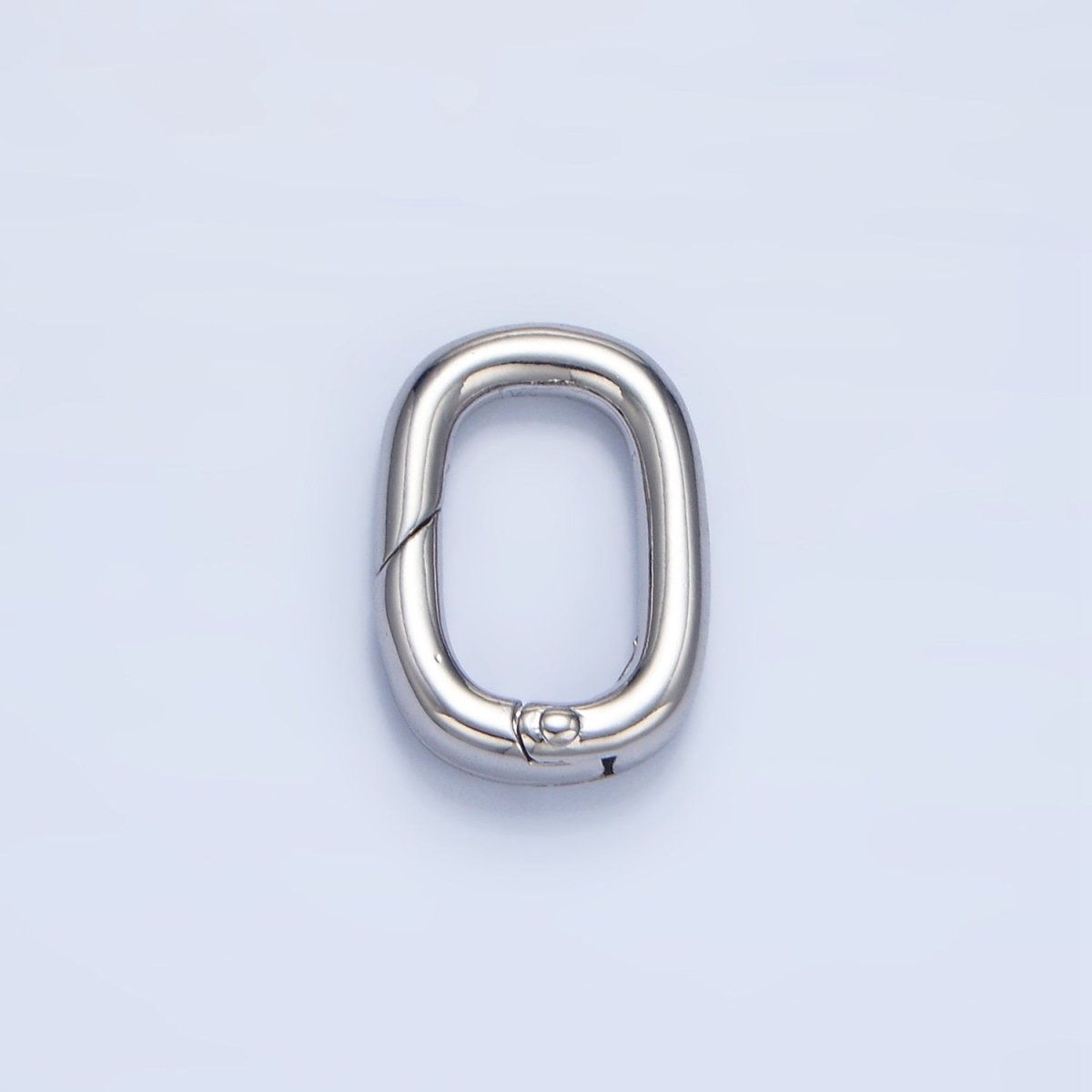 24K Gold Filled 17mm Minimalist Oval Push Gate Closure Findings in Gold & Silver | Z959