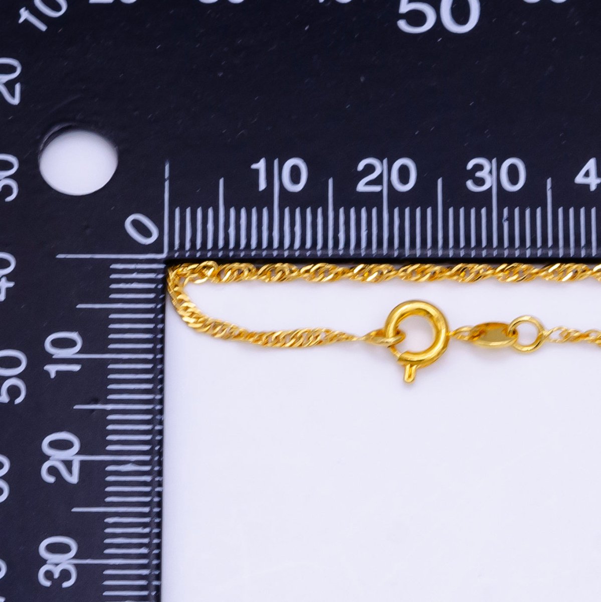 24K Gold Filled 1.7mm Twisted Singapore Chain 18 Inch Necklace | WA-2514