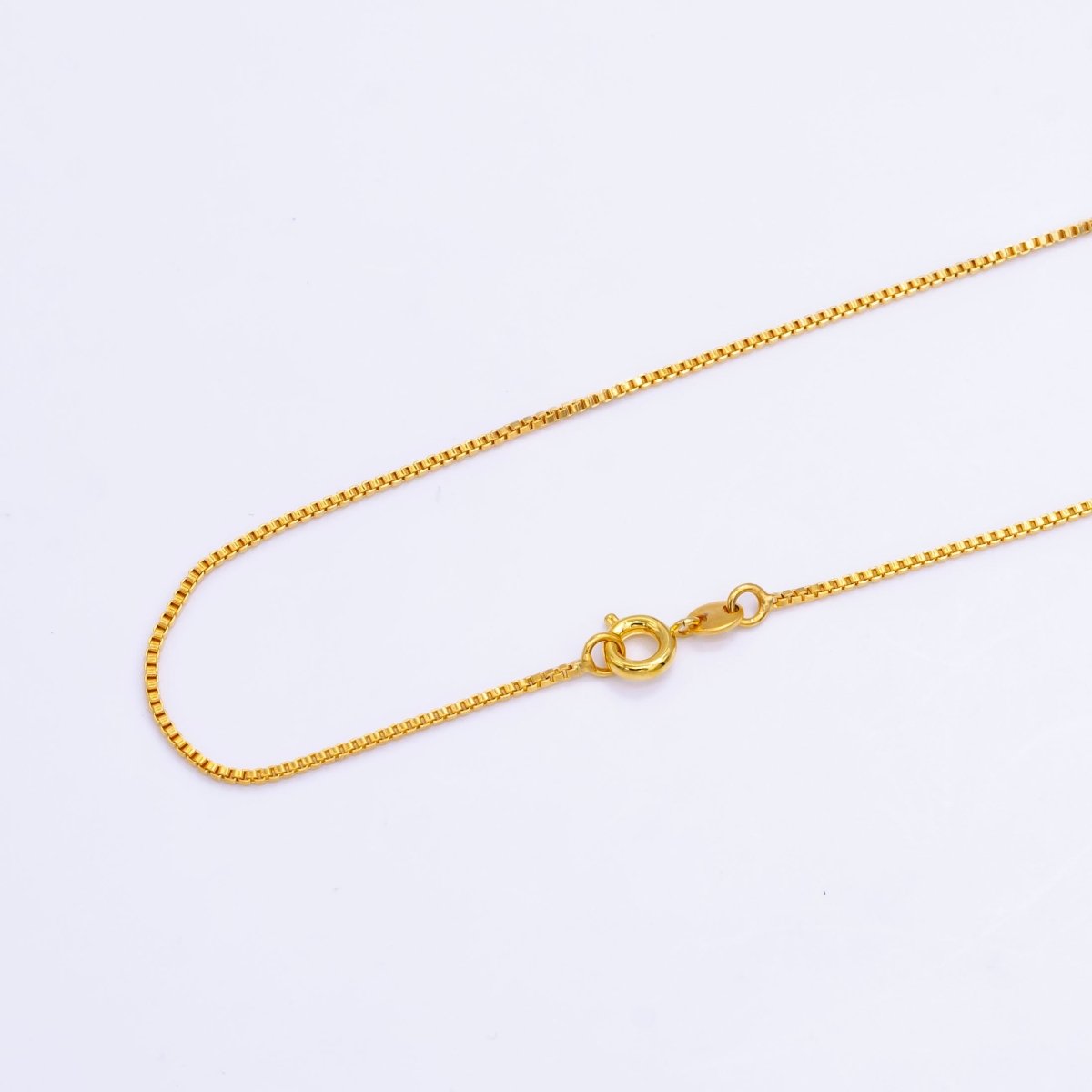 24K Gold Filled 1mm Box Chain 21 Inch Necklace | WA-2512
