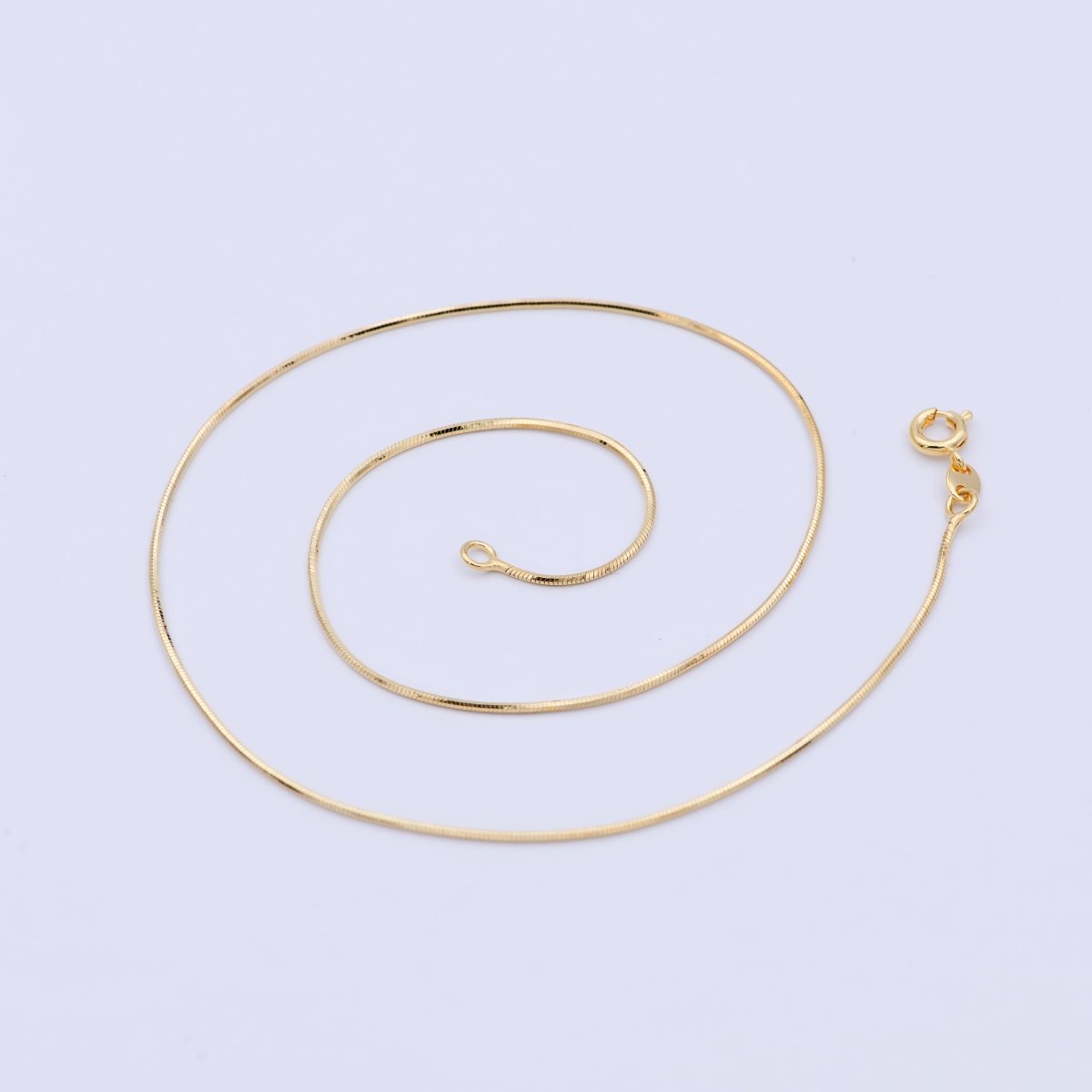 24K Gold Filled 1mm Snake Chain 14.5 Inch Necklace | WA-505