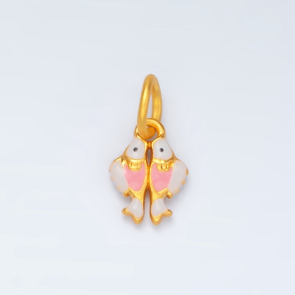 24K Gold Filled Owl Bird Fish Mini Enamel Charm | M148