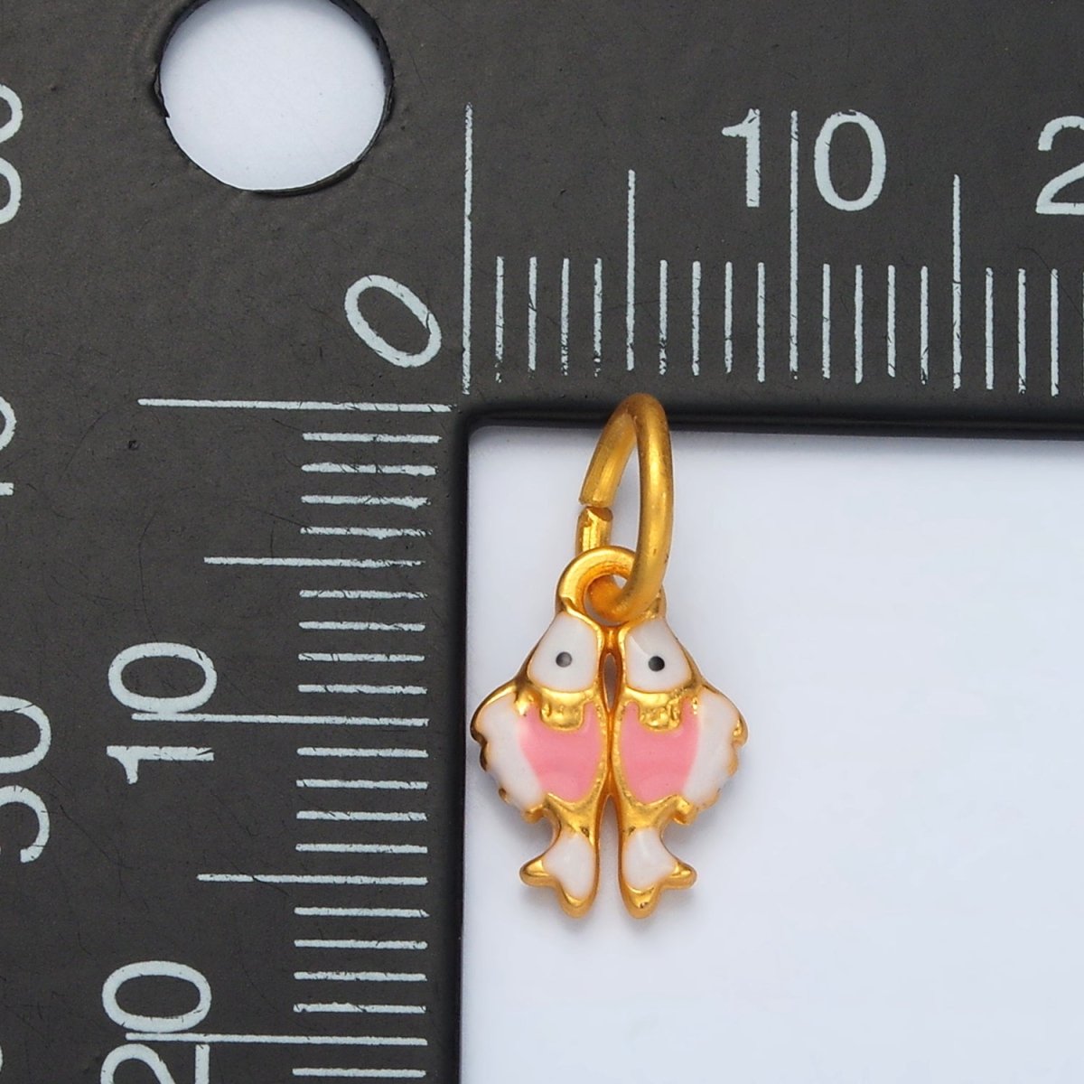 24K Gold Filled Owl Bird Fish Mini Enamel Charm | M148