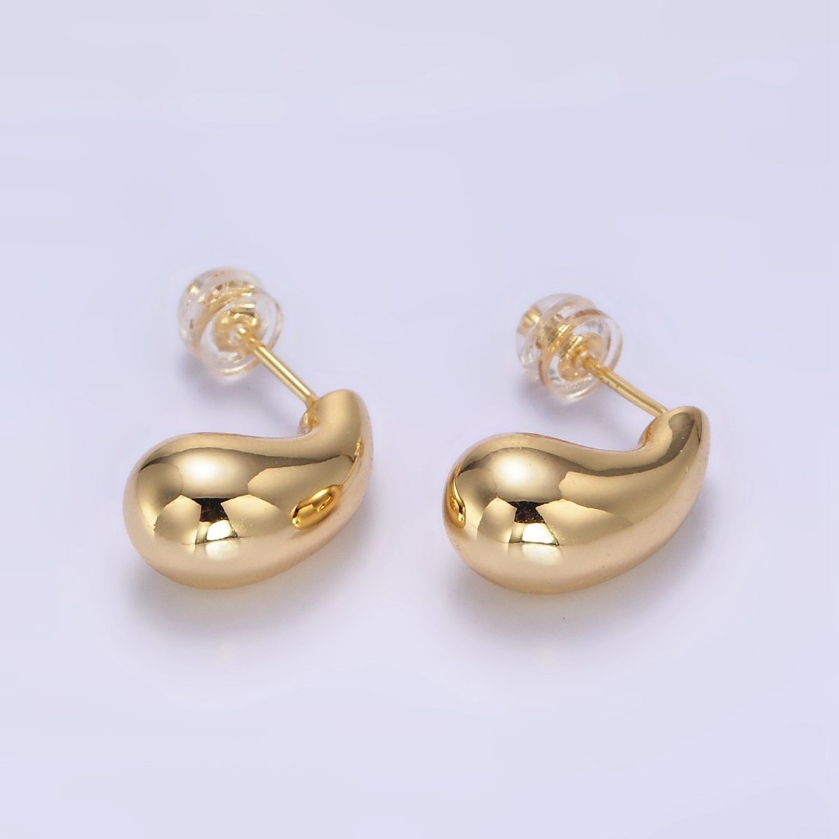24K Gold Filled 20mm Chubby Teardrop Hoop Earrings | Q050