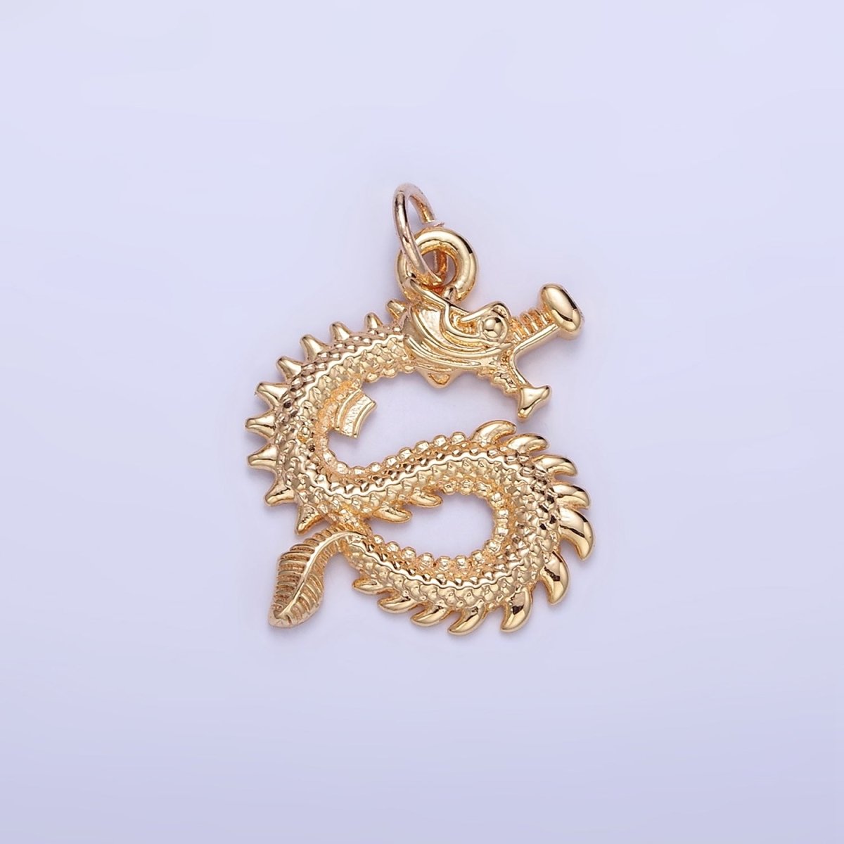 24K Gold Filled 20mm Dragon Animal Charm | C470