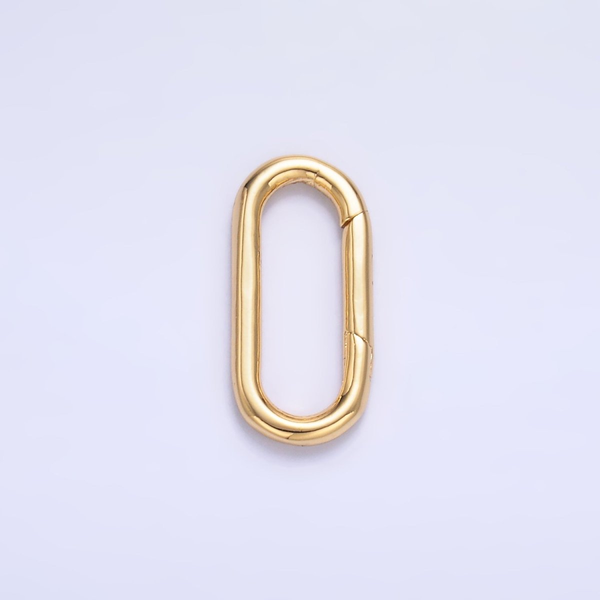 24K Gold Filled 20mm Minimalist Oblong Pull Gate Findings | Z1044