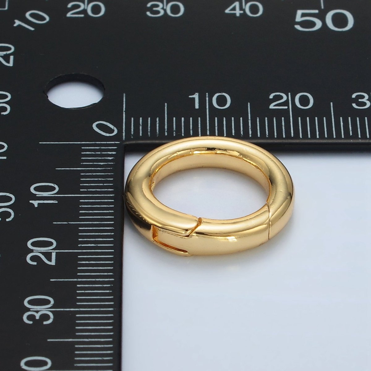 24K Gold Filled 20mm Push Spring Gate Findings | L077