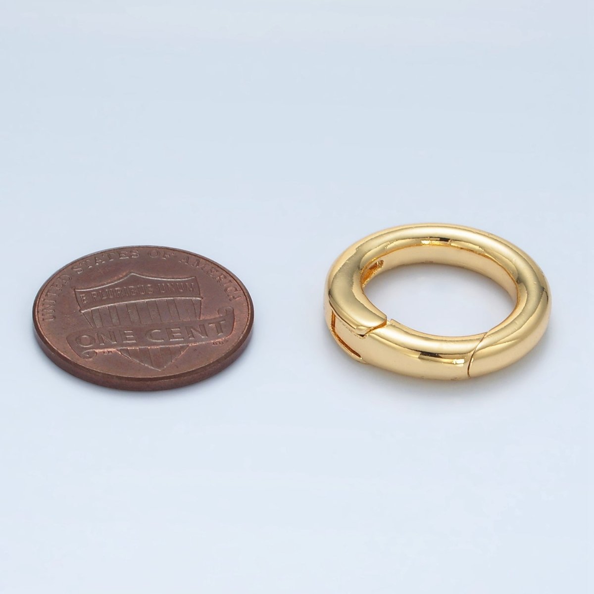 24K Gold Filled 20mm Push Spring Gate Findings | L077