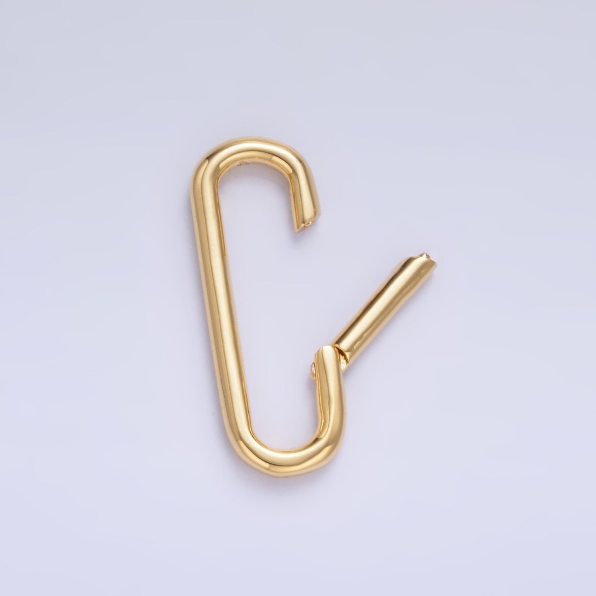 24K Gold Filled 25mm Minimalist Oblong Pull Gate Findings | Z1045