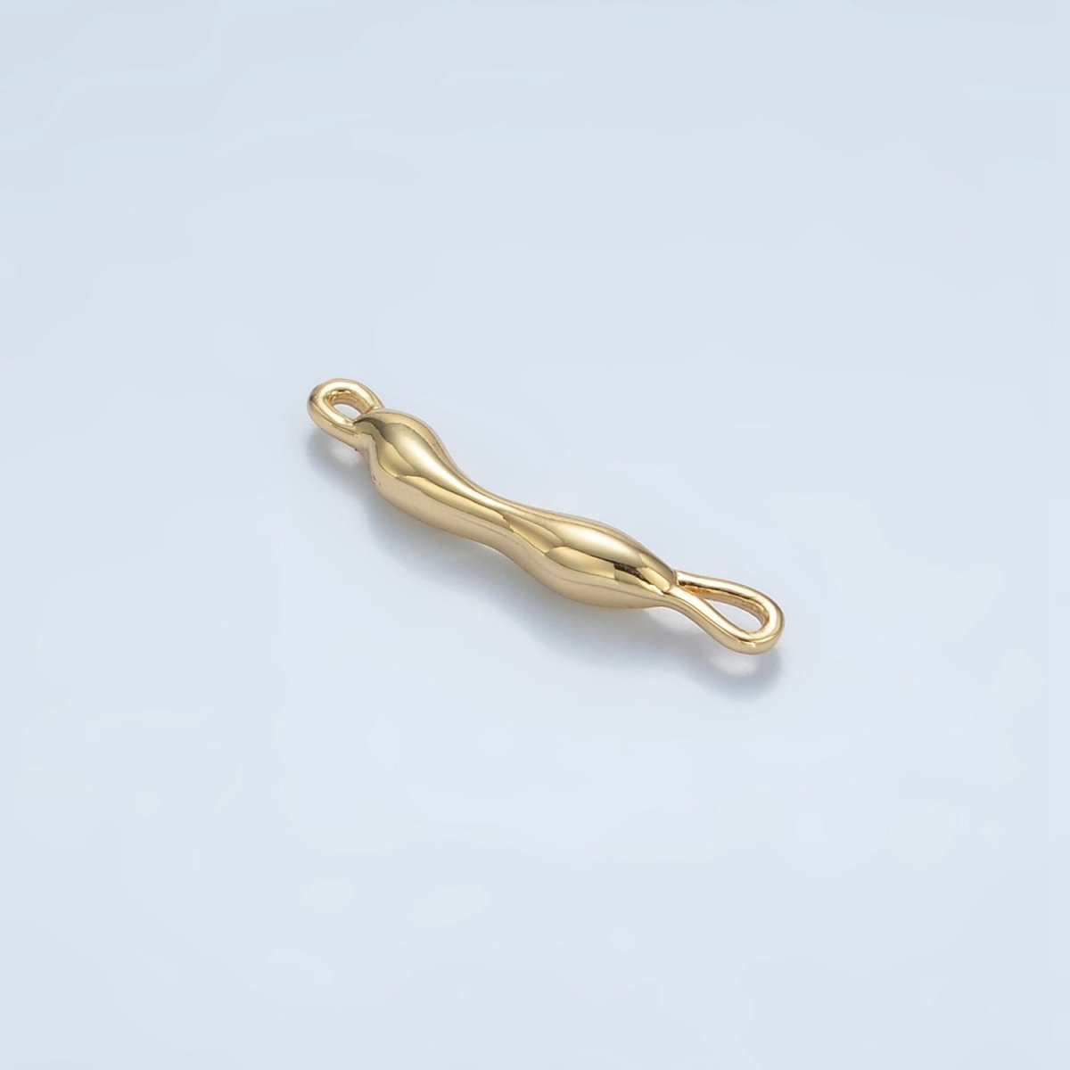 24K Gold Filled 3.5mm Curved Molten Drip Connector | G828