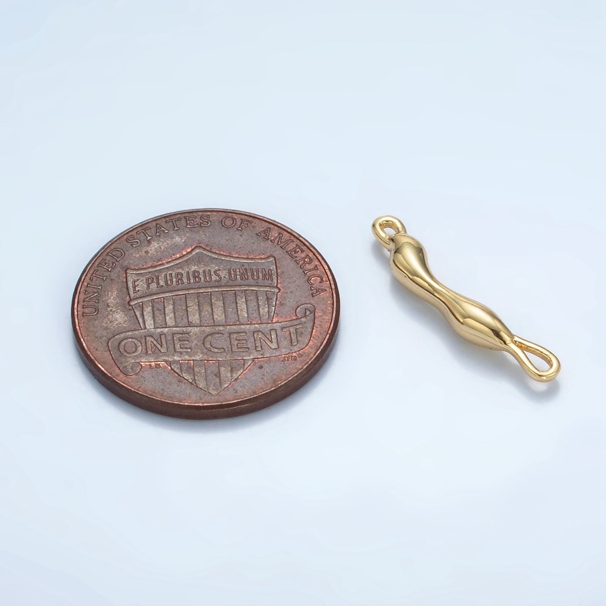 24K Gold Filled 3.5mm Curved Molten Drip Connector | G828