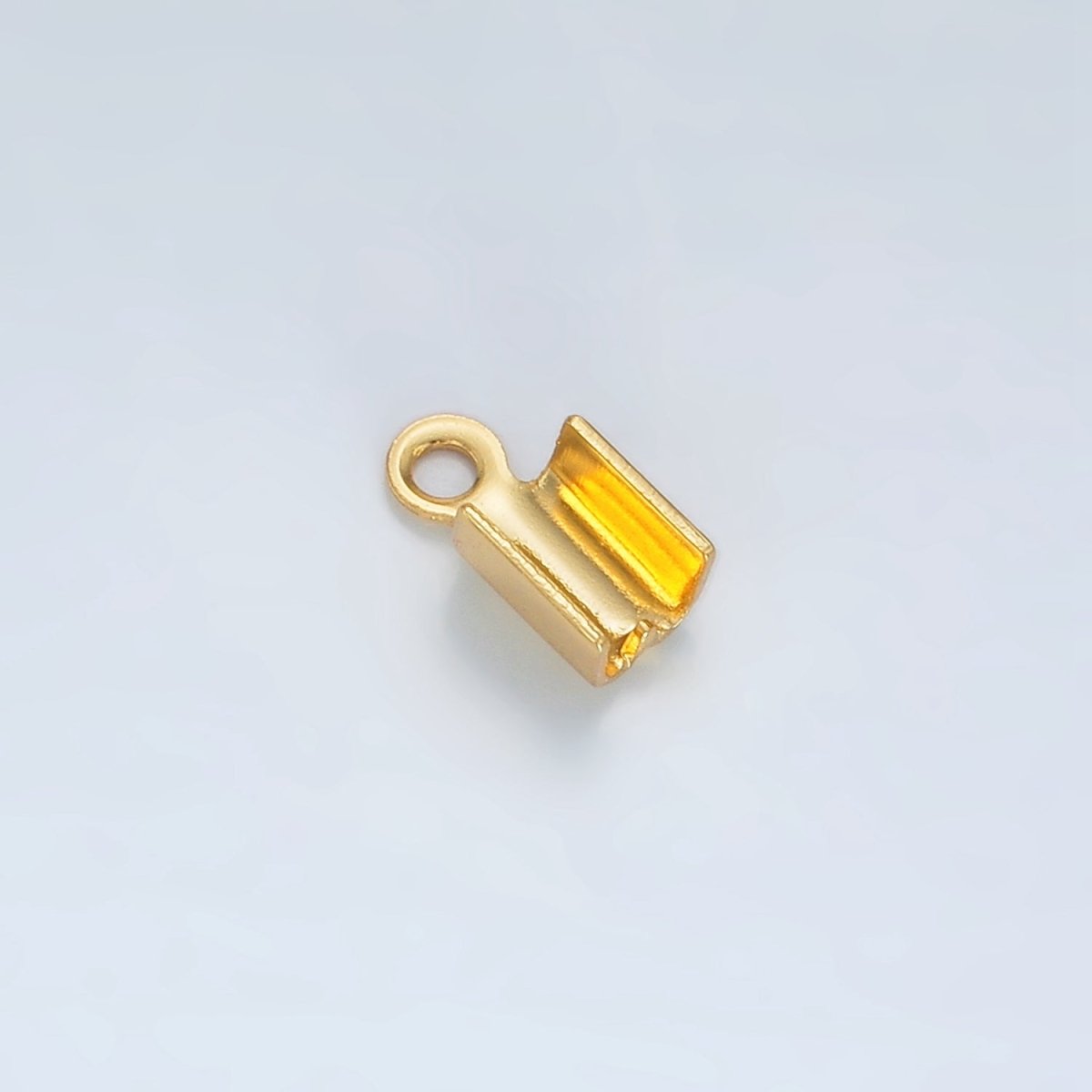 24K Gold Filled 3.5mm Fold Over Cord Crimp Findings | Z867