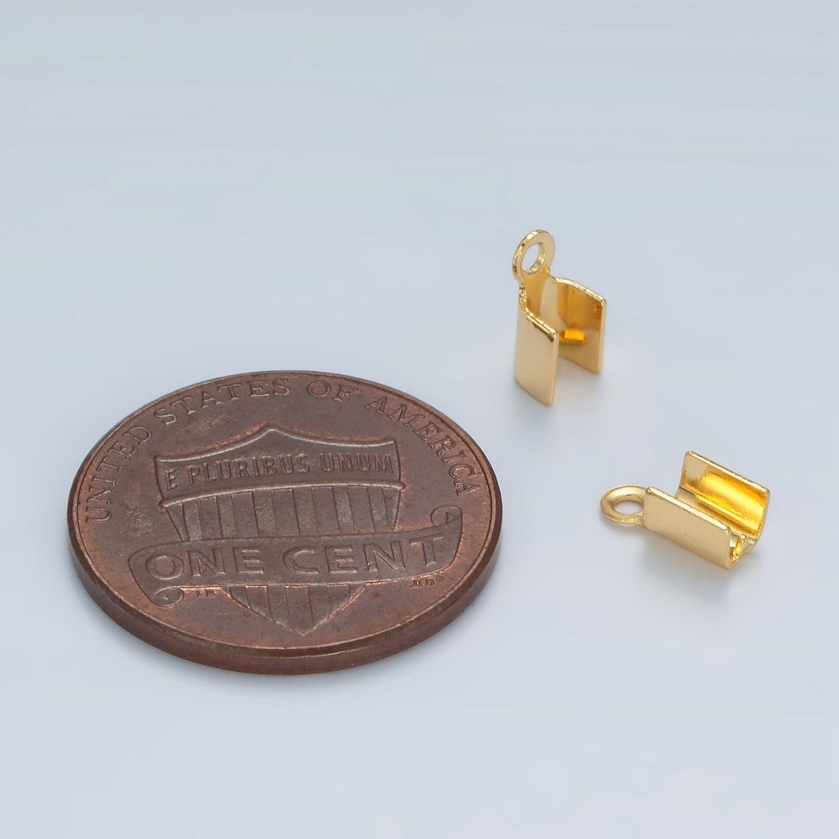 24K Gold Filled 3.5mm Fold Over Cord Crimp Findings | Z867
