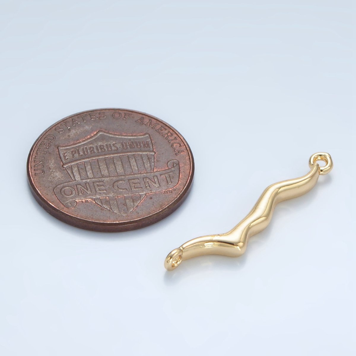 24K Gold Filled 4.5mm Abstract Molten Drip Connector | G827