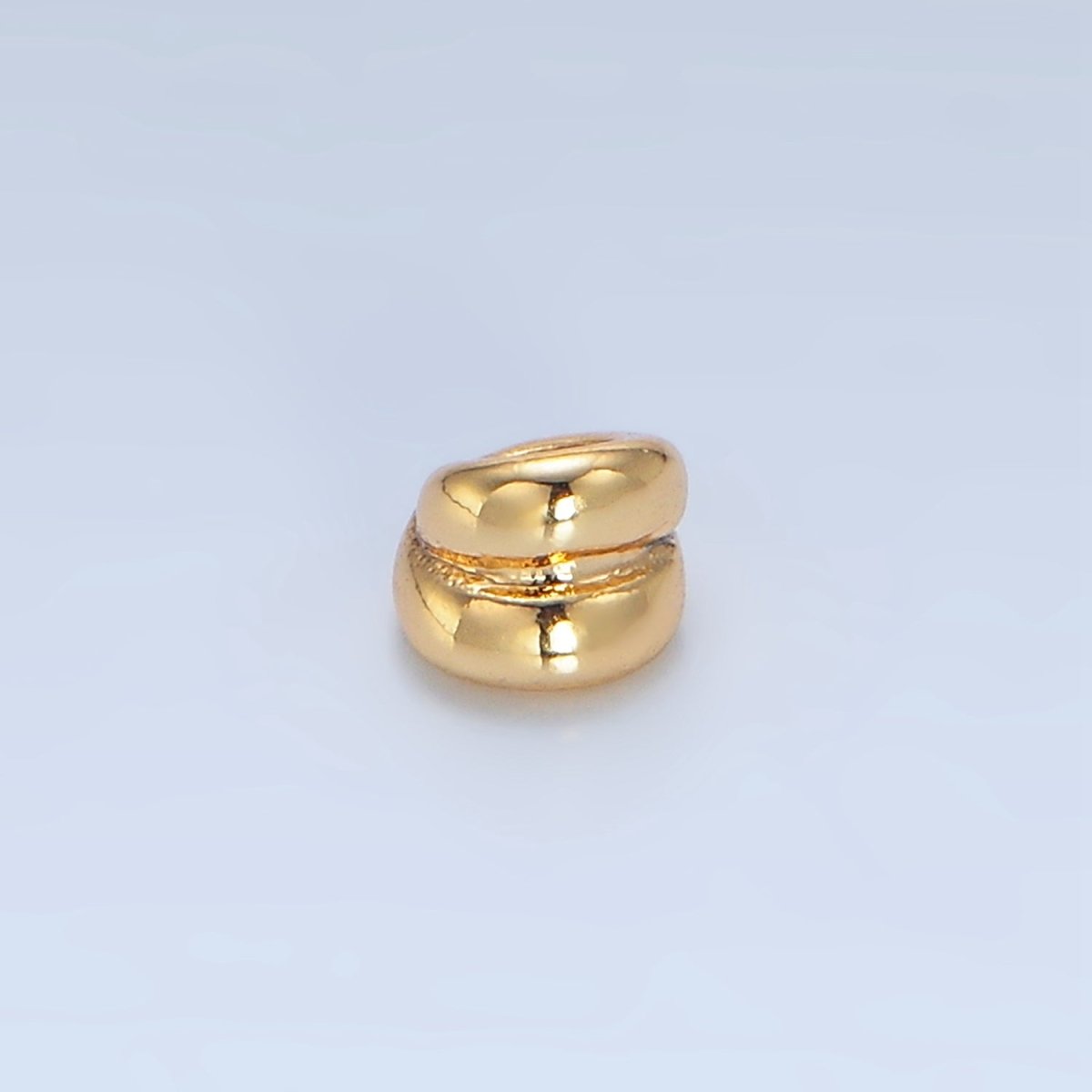 24K Gold Filled 4.5mm Double Band Minimalist Bead | B560