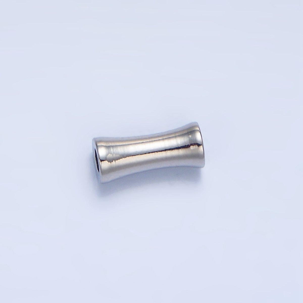 24K Gold Filled 4mm Minimalist Curved Tube Bead in Gold & Silver | B256