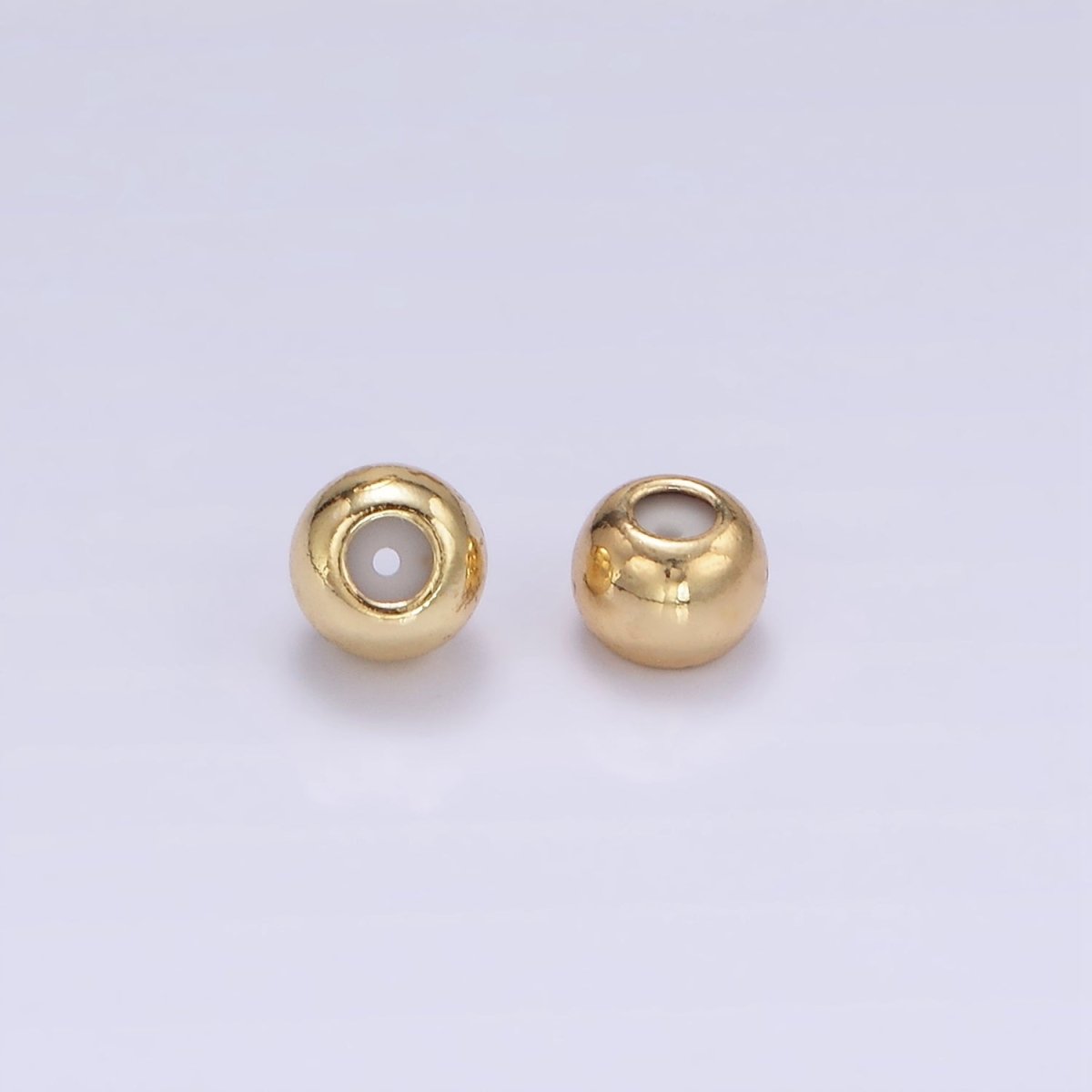 24K Gold Filled 5mm Stopper Rubber Bead Findings Rubber Charm Stopper | L-529