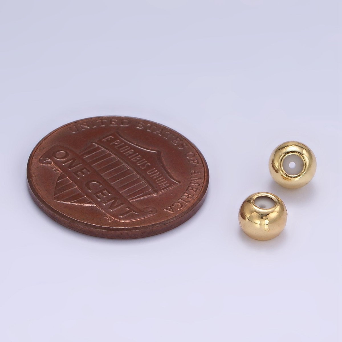 24K Gold Filled 5mm Stopper Rubber Bead Findings Rubber Charm Stopper | L-529