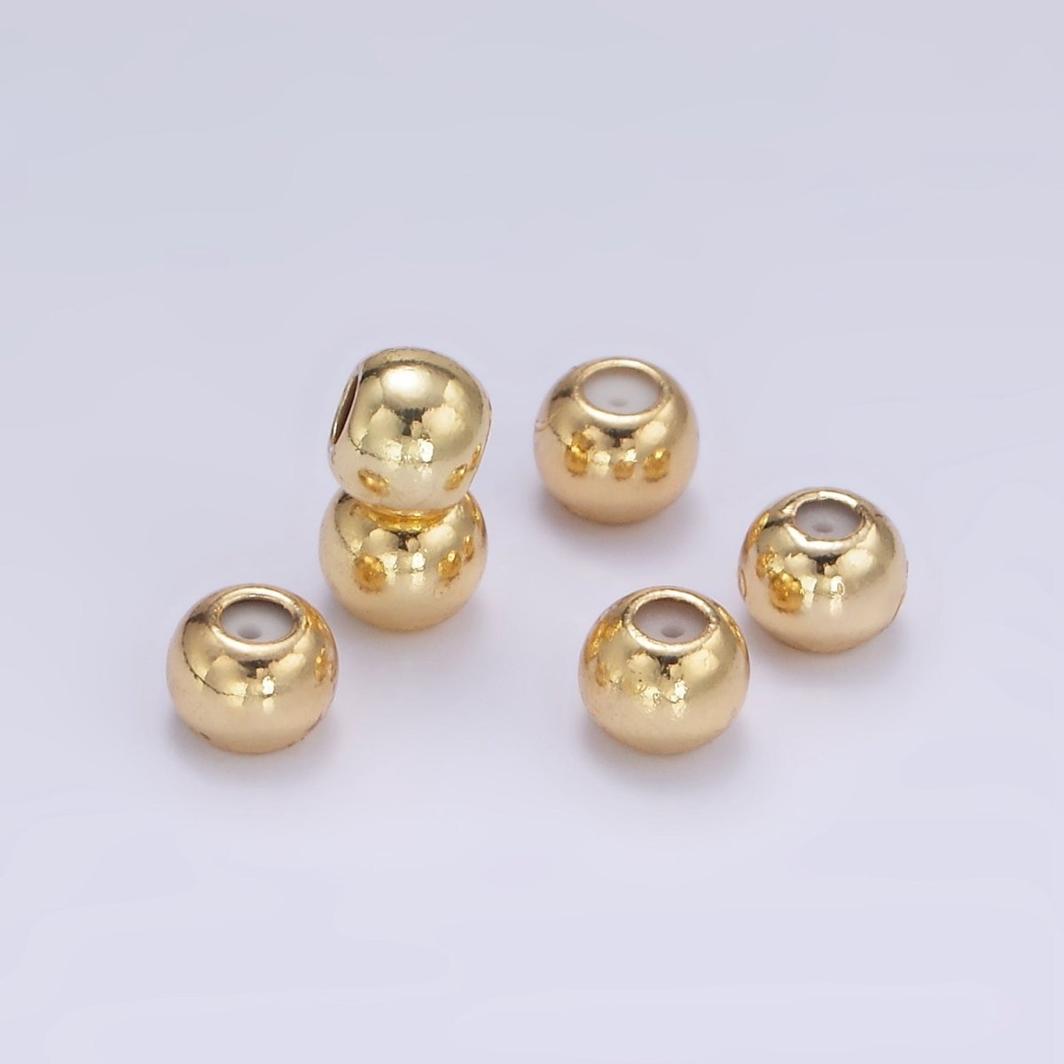 24K Gold Filled 5mm Stopper Rubber Bead Findings Rubber Charm Stopper | L-529