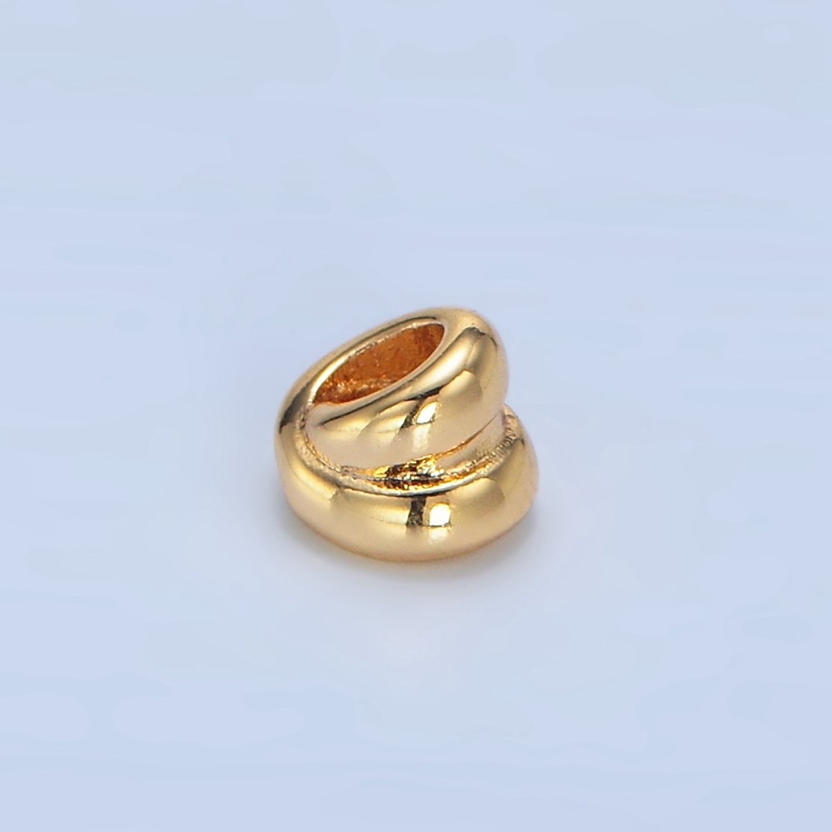 24K Gold Filled 6mm Double Band Minimalist Bead | B562