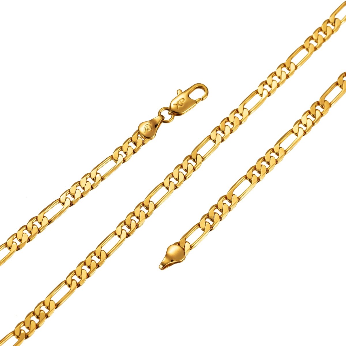 24k Gold Filled 6mm Figaro Chain 18, 20 inch Necklace Ready To Wear | WA-1750 WA-1751 Clearance Pricing