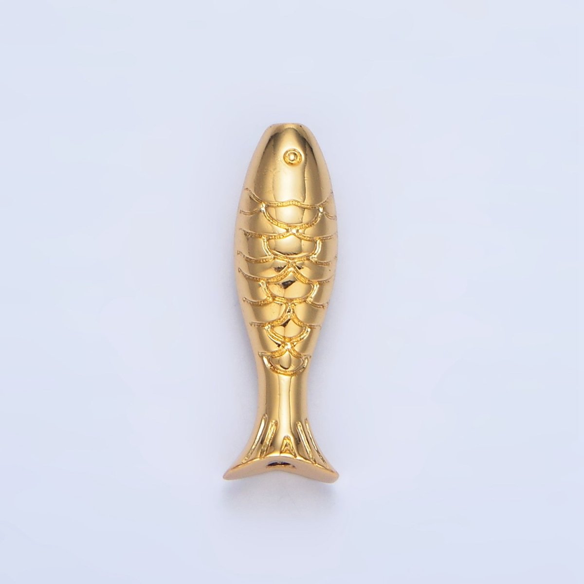 24K Gold Filled 6mm Minimalist Fish Sea Animal Bead | B515
