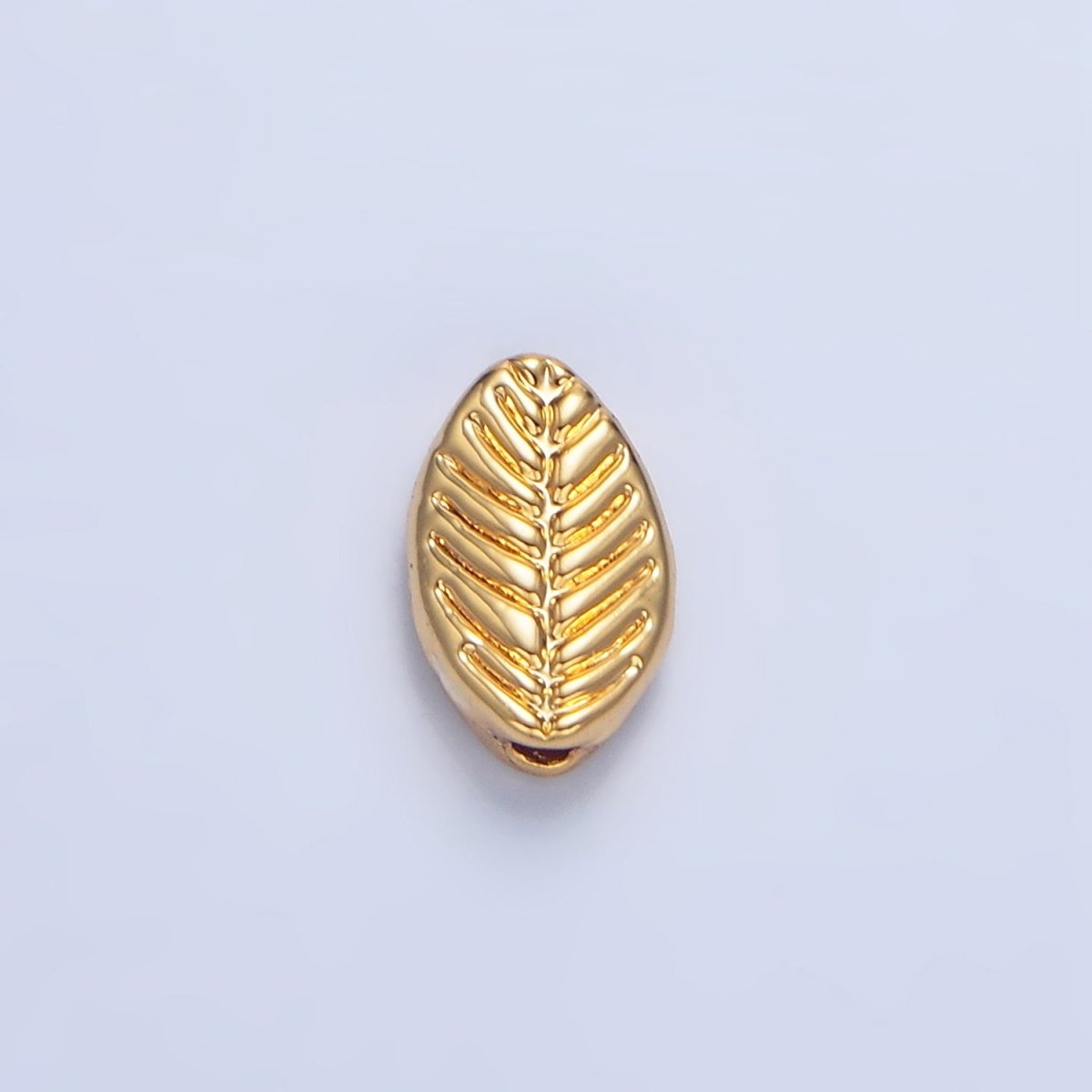 24K Gold Filled 6mm Natural Leaf Spacer Bead | B252