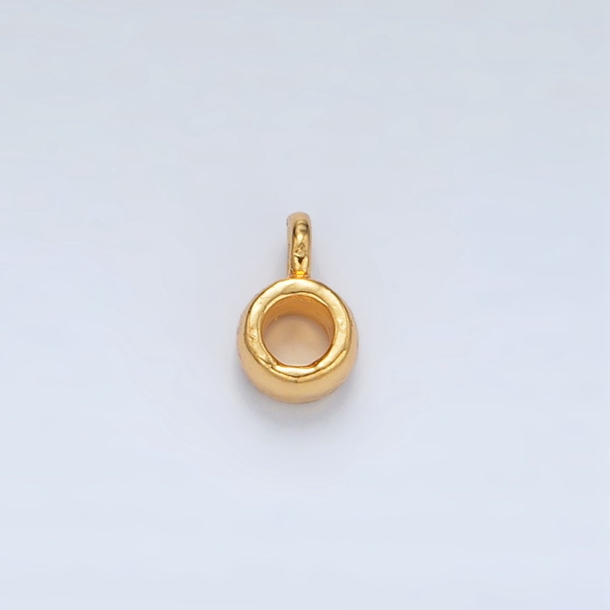 24K Gold Filled 7mm Minimalist Round Charm Findings | Z848