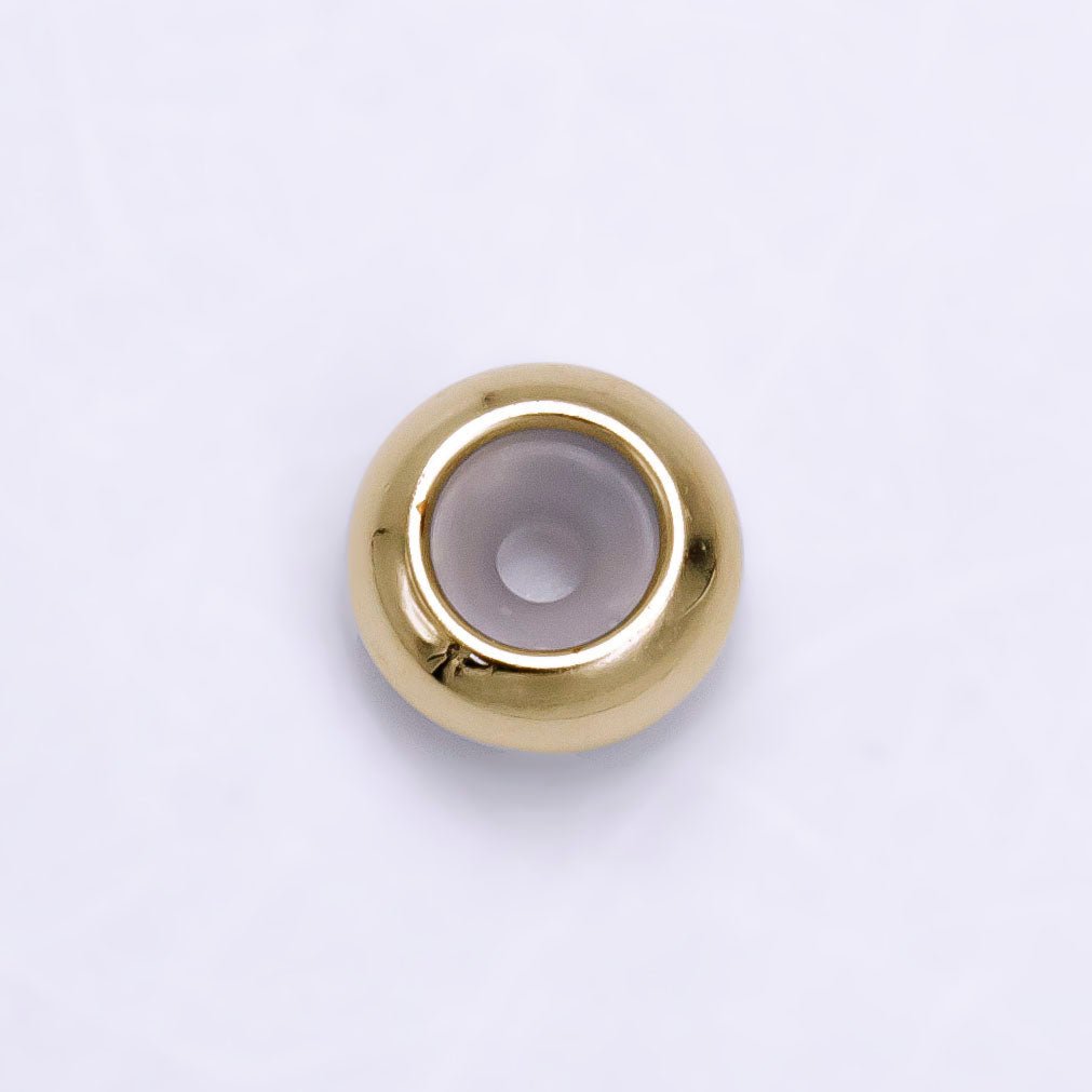 18K Rose Gold Filled 7mm Rubber Rhondelle Bead Findings | L409