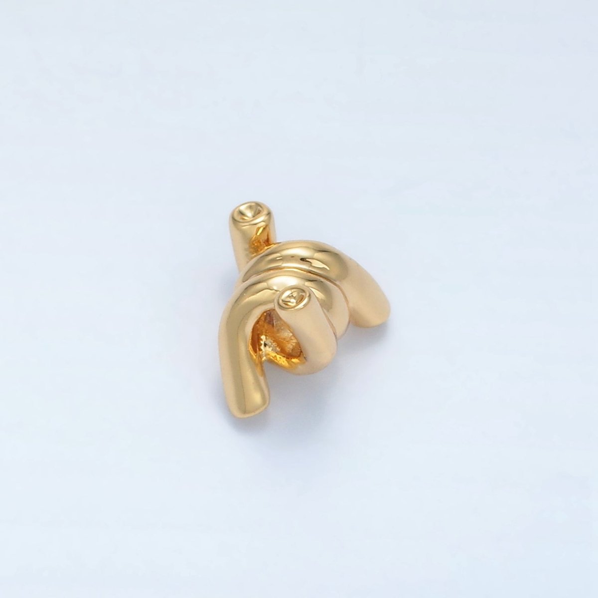 24K Gold Filled 8mm Knot Tied Geometric Bead | B906