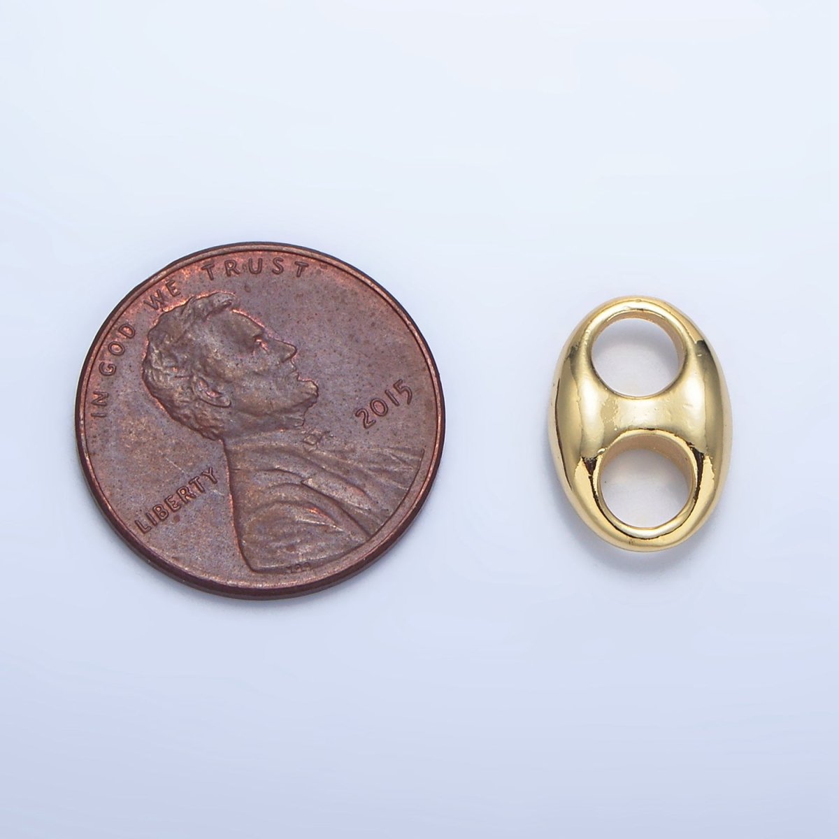 24K Gold Filled 9.5mm Minimalist Chubby Anchor Mariner Link Findings | Z982