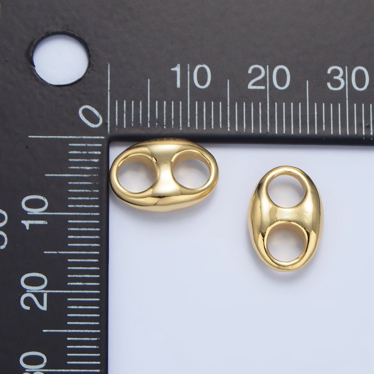 24K Gold Filled 9.5mm Minimalist Chubby Anchor Mariner Link Findings | Z982