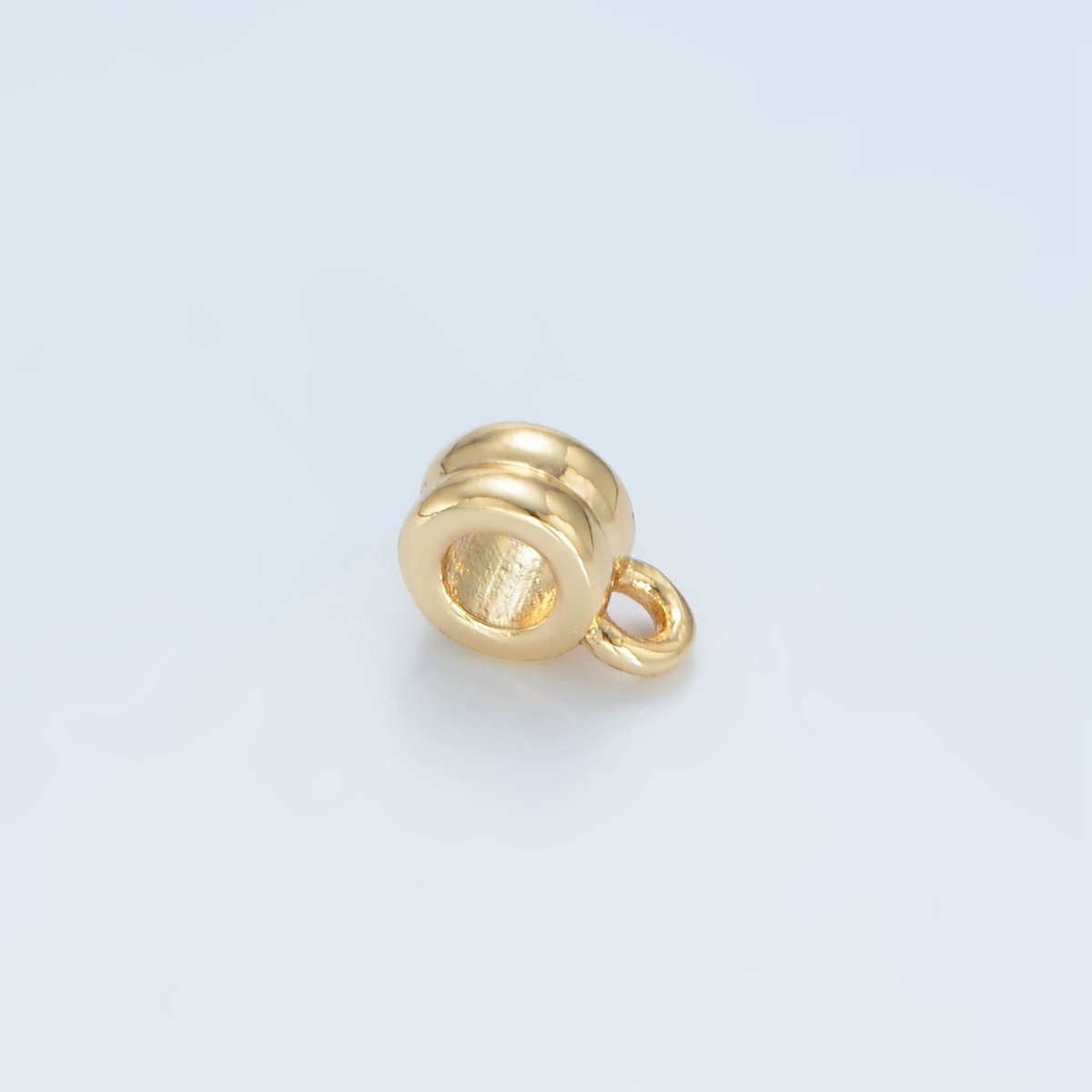24K Gold Filled 9mm Double Band Rhondelle Bail Findings | Z953