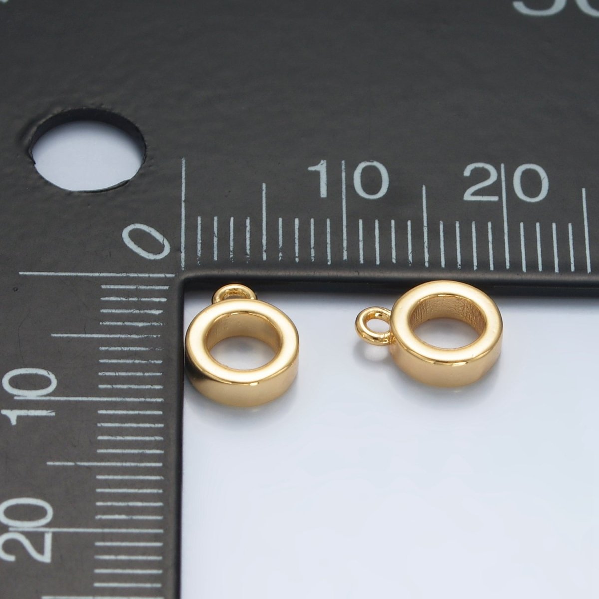 24K Gold Filled 9mm Minimalist Round Rondelle Bail Findings in Gold & Silver | Z970