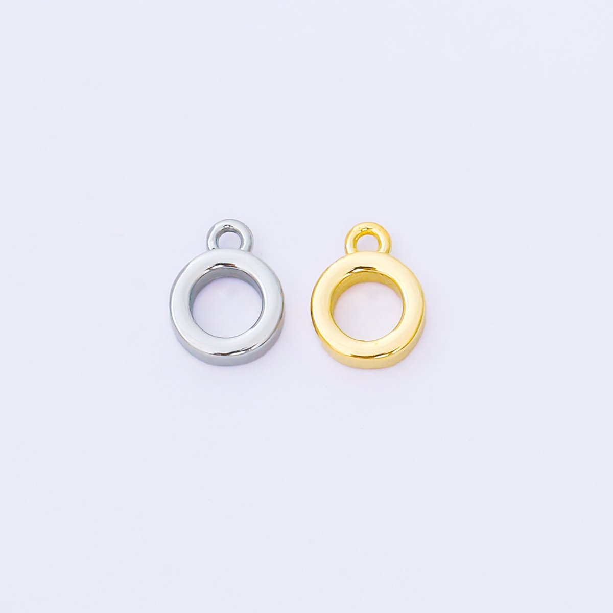 24K Gold Filled 9mm Minimalist Round Rondelle Bail Findings in Gold & Silver | Z970