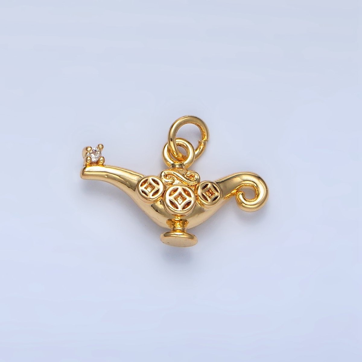 24K Gold Filled Artisan Genie Bottle Multidimensional Mini Charm | X888