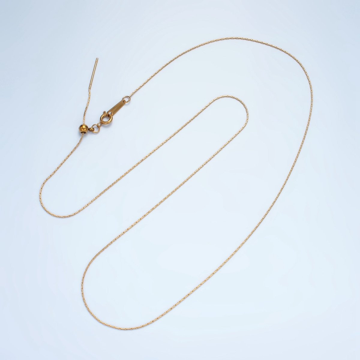 24K Gold Filled Bar Chain Needle Necklace 20.5-inch WA-2624