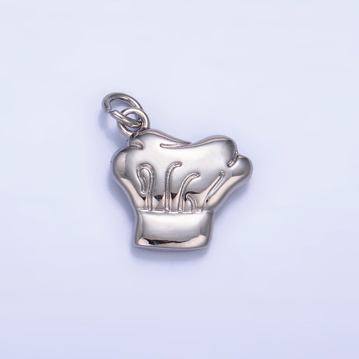 24K Gold Filled Cooking Baking Chef Hat Charm in Gold & Silver | W238