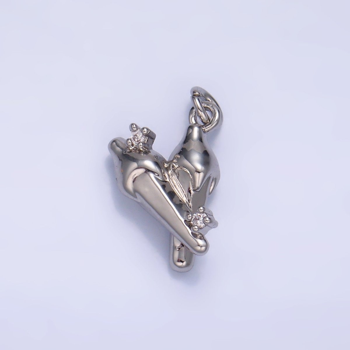 24K Gold Filled CZ Chili Pepper Multidimensional 3D Charm in Gold & Silver | W795