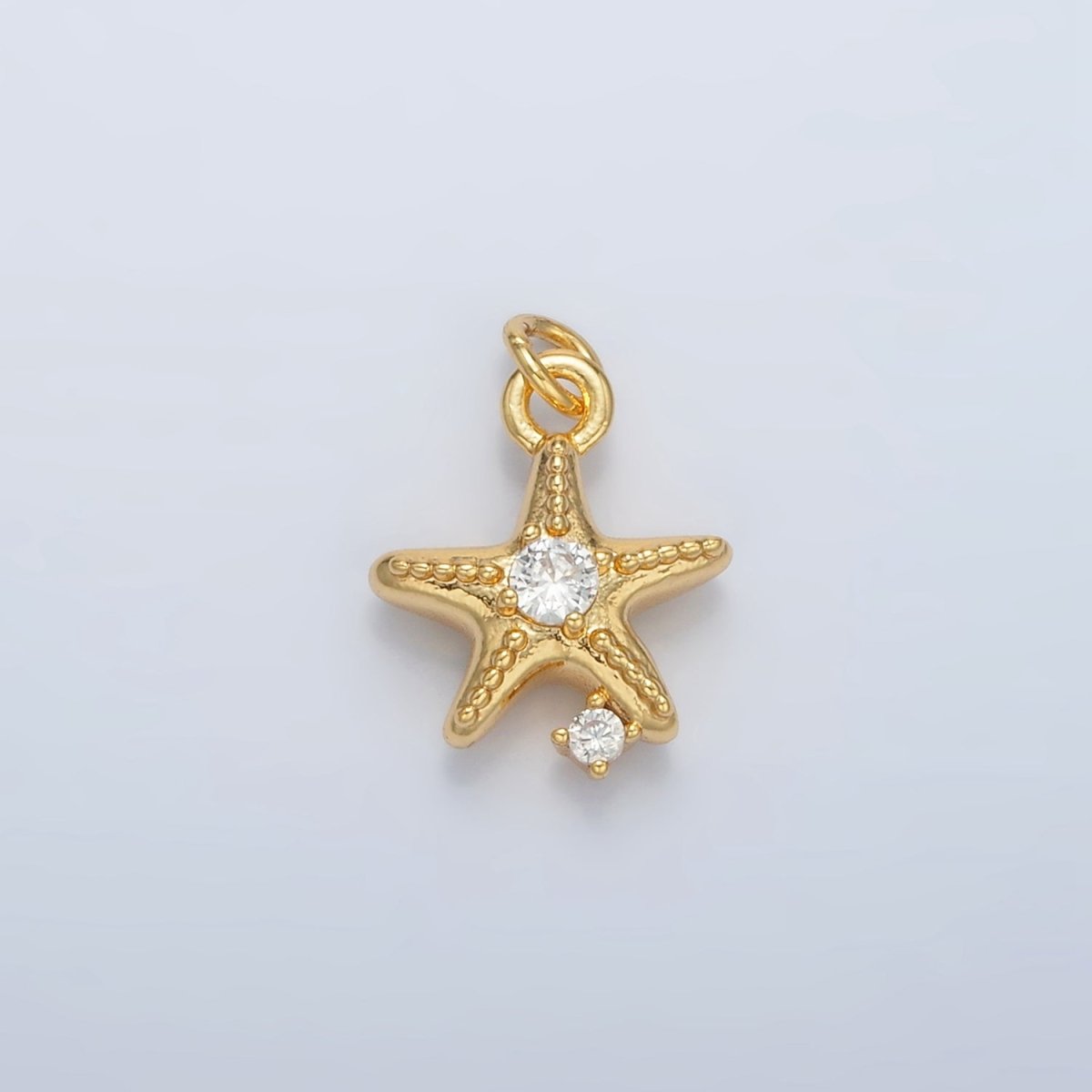 24K Gold Filled CZ Starfish Charm | AC-152