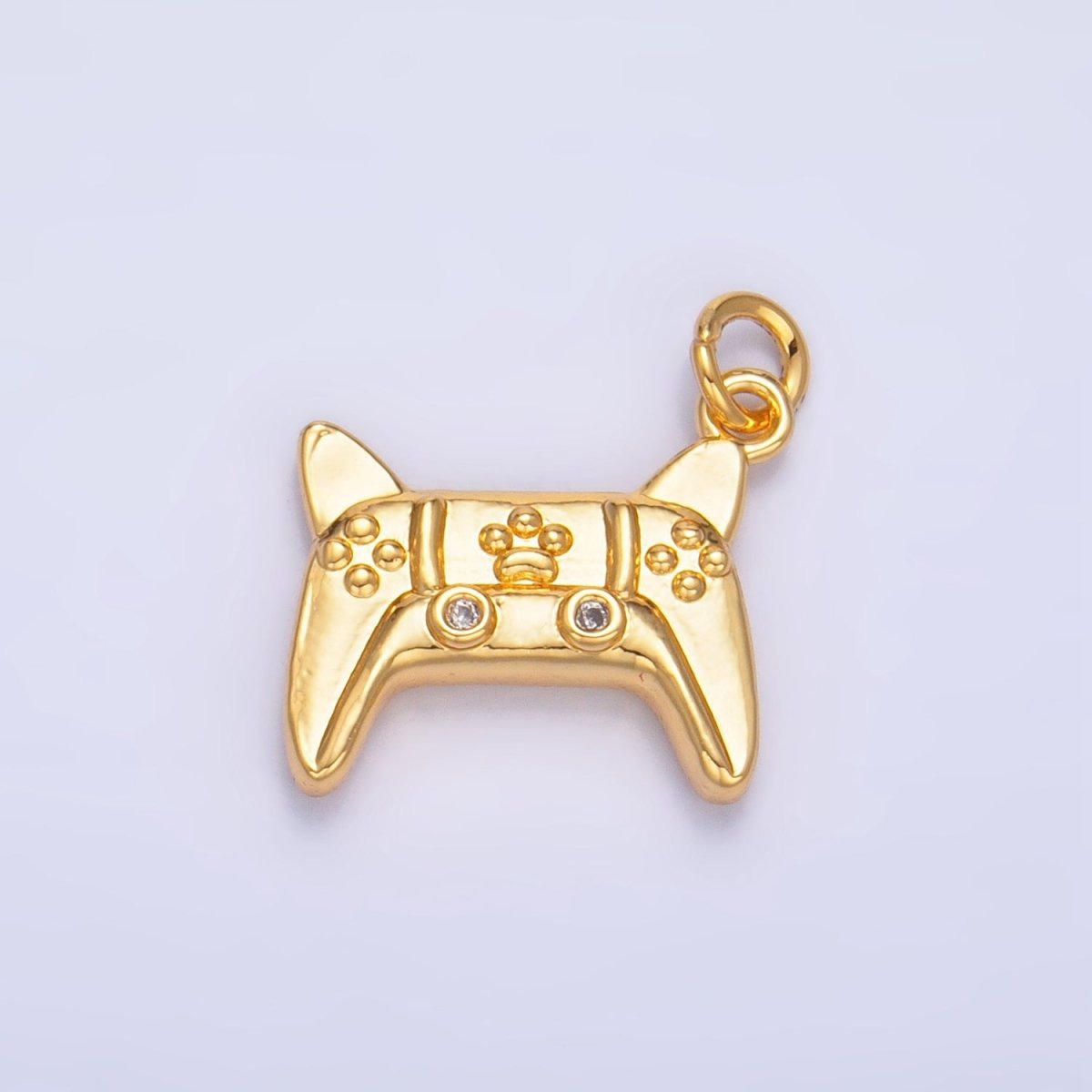 24K Gold Filled CZ Video Game Console joystick Charm | W040