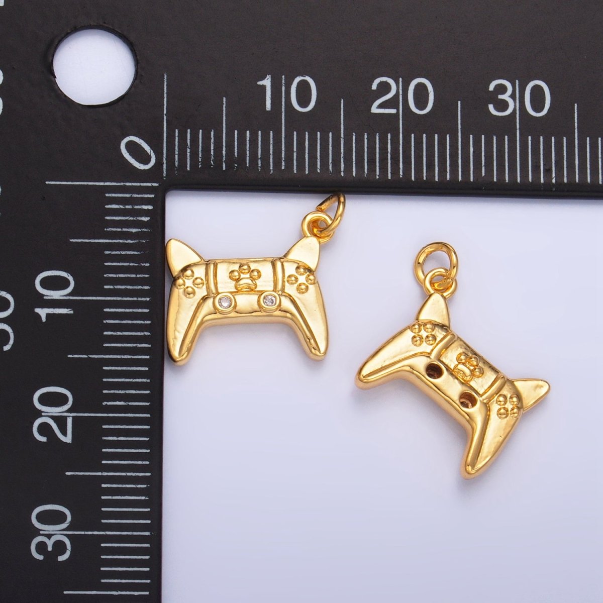 24K Gold Filled CZ Video Game Console joystick Charm | W040