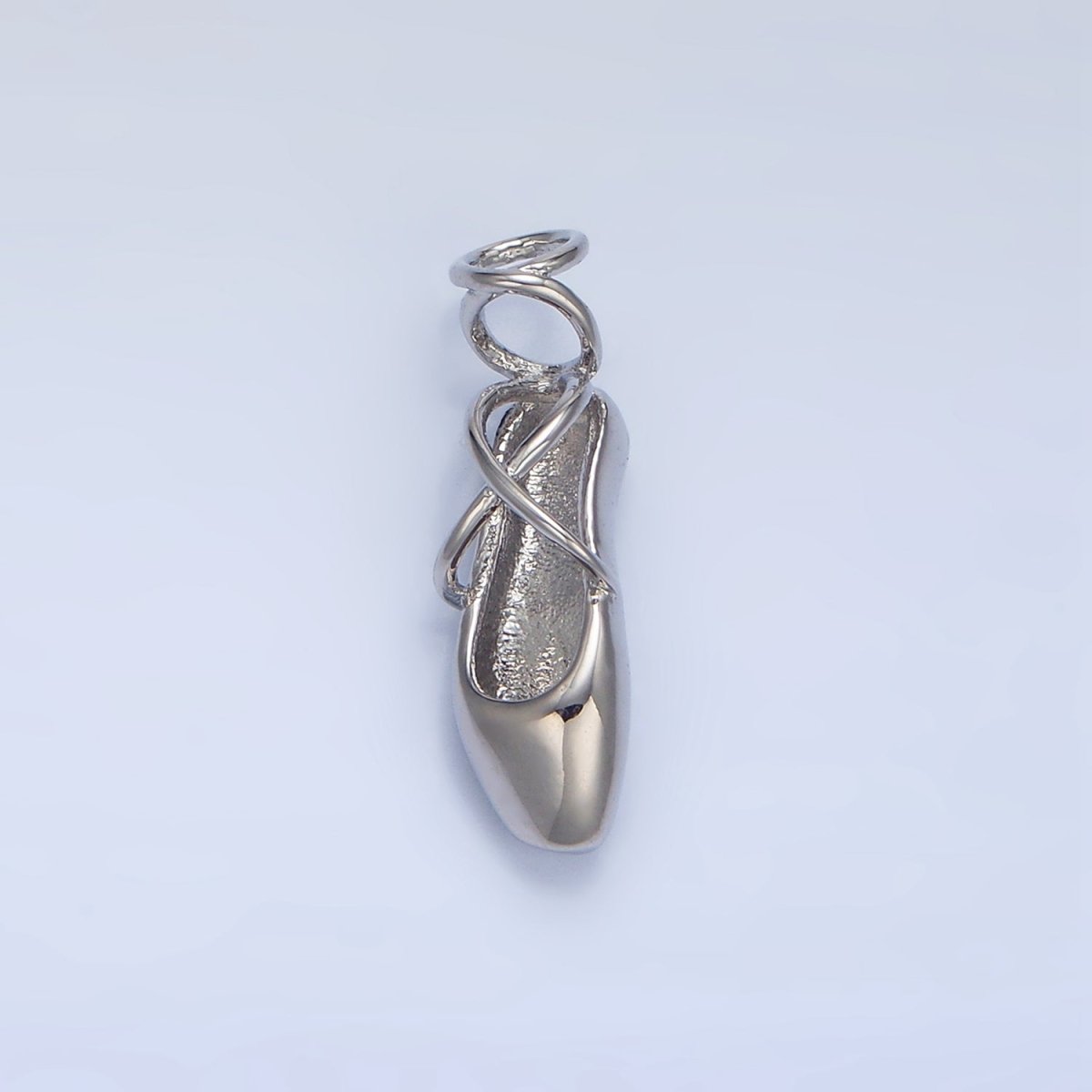 24K Gold Filled Dancing Pointe Ballet Shoes Multidimensional Charm in Gold & Silver | X615