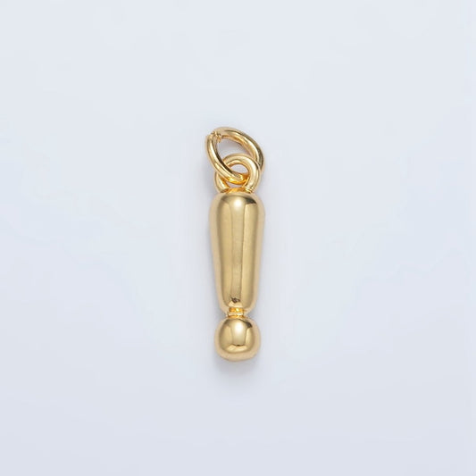 24K Gold Filled "!" Exclamation Mark Minimalist Charm | AC161