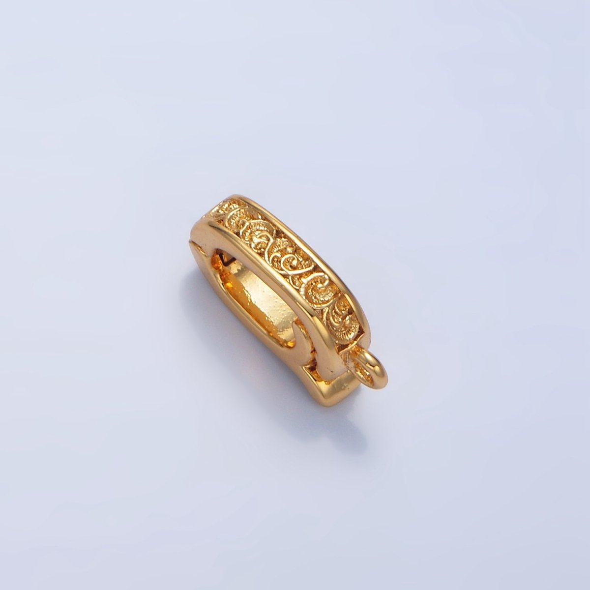 24K Gold Filled Filigree Snap Latch Bail Findings in Gold & Silver | Z973